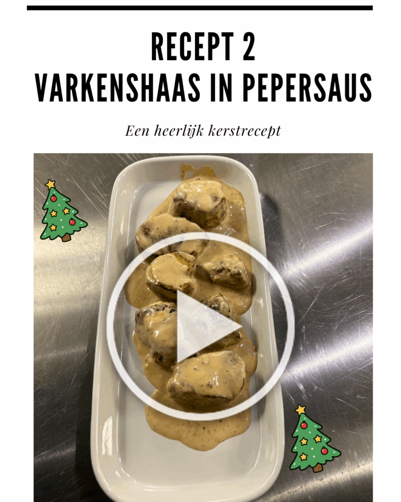 Receptvideo varkenshaas in pepersaus voor kerst bij Vink Vers